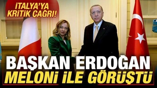 Son dakika: Cumhurbaşkanı Erdoğan, Meloni ile görüştü! İtalya'ya kritik Suriye çağrısı