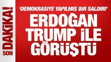 Son Dakika: Cumhurbaşkanı Erdoğan Trump ile görüştü
