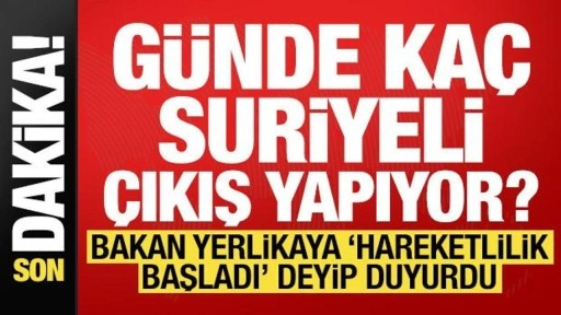 Son dakika haberi... Bakan Yerlikaya duyurdu! Günde sınırdan kaç Suriyeli çıkıyor?