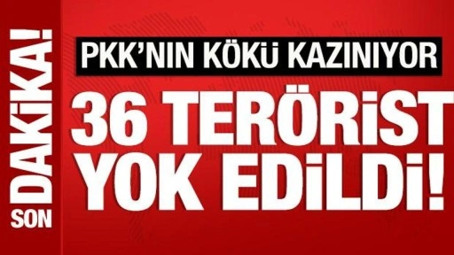 Son Dakika: PKK'ya çok ağır darbe! 36 terörist etkisiz