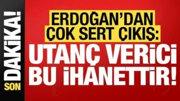 Son dakika... Cumhurbaşkanı Erdoğan'dan sert çıkış: Bu utanç vesilesi, bu bir ihanettir!