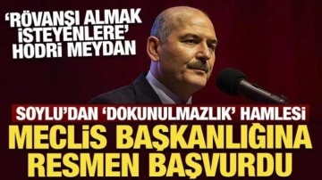 Süleyman Soylu 'dokunulmazlığının kaldırılması' için başvuru yaptı