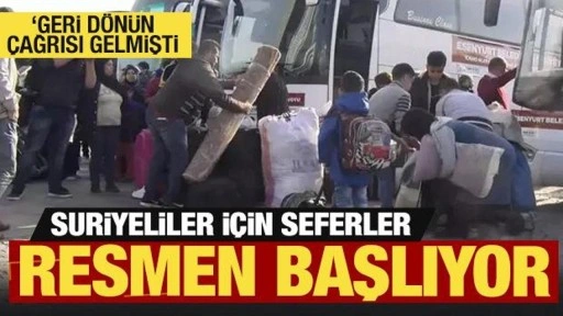 Suriyeliler için otobüs seferleri başlıyor! Resmen duyuruldu