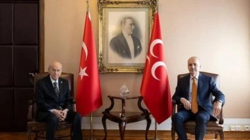 TBMM Başkanı Kurtulmuş MHP Genel Başkanı Bahçeli ile görüştü