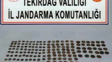 Tekirdağ'da 198 sikke ele geçirildi