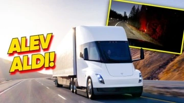 Tesla Semi Kaza Yaptı, Bataryaları Alev Aldı!