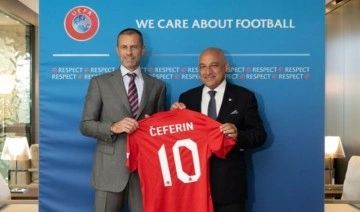 TFF Başkanı Mehmet Büyükekşi'den UEFA Başkanı Aleksander Ceferine'e ziyaret!