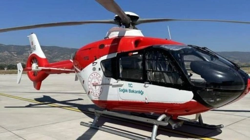 Tokat'ta ambulans helikopter 13 yaşındaki çocuk için havalandı