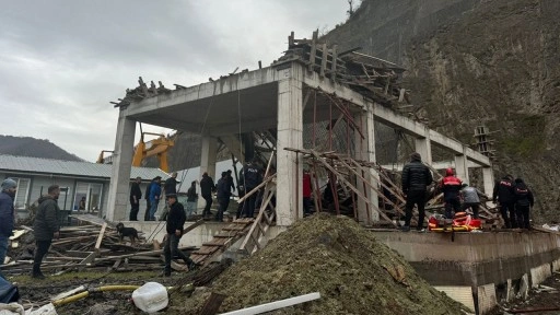 Trabzon'da inşaatta göçük meydana geldi! 1 işçi aranıyor