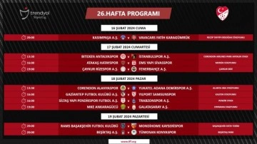 Trendyol Süper Lig'de 26. hafta programı açıklandı